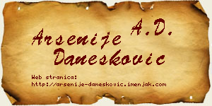 Arsenije Danesković vizit kartica